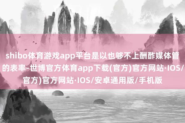 shibo体育游戏app平台是以也够不上酬酢媒体管事“看门东说念主”的表率-世博官方体育app下载(官方)官方网站·IOS/安卓通用版/手机版