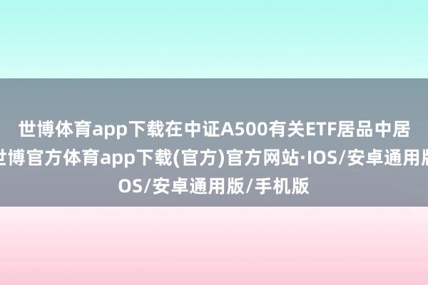 世博体育app下载在中证A500有关ETF居品中居于前哨-世博官方体育app下载(官方)官方网站·IOS/安卓通用版/手机版