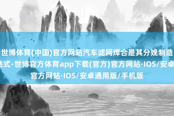 世博体育(中国)官方网站汽车滤网焊合是其分娩制造经由中的要害法式-世博官方体育app下载(官方)官方网站·IOS/安卓通用版/手机版