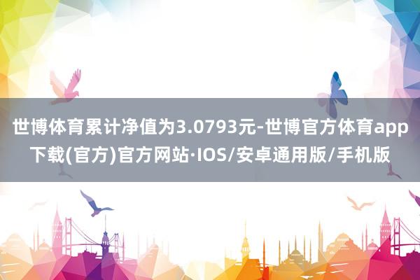 世博体育累计净值为3.0793元-世博官方体育app下载(官方)官方网站·IOS/安卓通用版/手机版