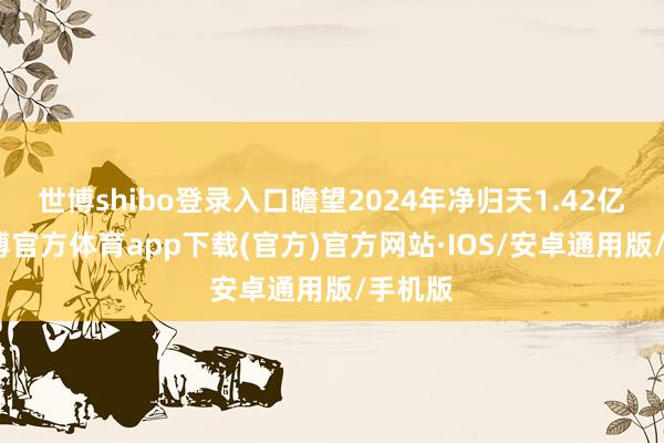 世博shibo登录入口瞻望2024年净归天1.42亿元-世博官方体育app下载(官方)官方网站·IOS/安卓通用版/手机版