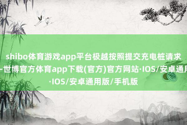 shibo体育游戏app平台极越按照提交充电桩请求的先后规则-世博官方体育app下载(官方)官方网站·IOS/安卓通用版/手机版