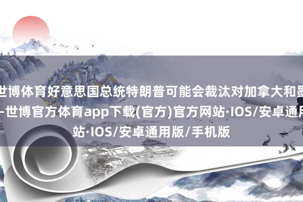 世博体育好意思国总统特朗普可能会裁汰对加拿大和墨西哥的关税-世博官方体育app下载(官方)官方网站·IOS/安卓通用版/手机版