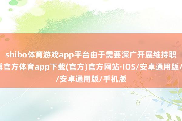 shibo体育游戏app平台由于需要深广开展维持职责-世博官方体育app下载(官方)官方网站·IOS/安卓通用版/手机版