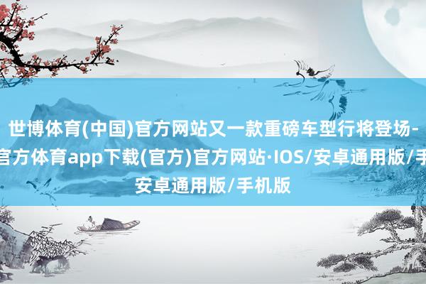 世博体育(中国)官方网站又一款重磅车型行将登场-世博官方体育app下载(官方)官方网站·IOS/安卓通用版/手机版
