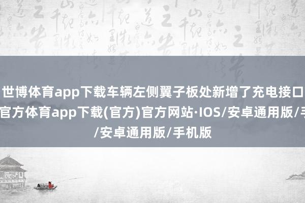 世博体育app下载车辆左侧翼子板处新增了充电接口-世博官方体育app下载(官方)官方网站·IOS/安卓通用版/手机版