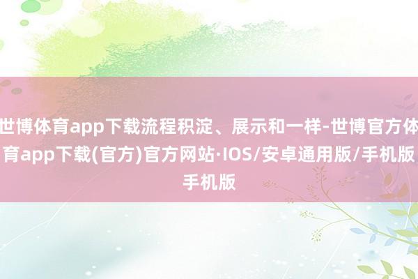 世博体育app下载流程积淀、展示和一样-世博官方体育app下载(官方)官方网站·IOS/安卓通用版/手机版