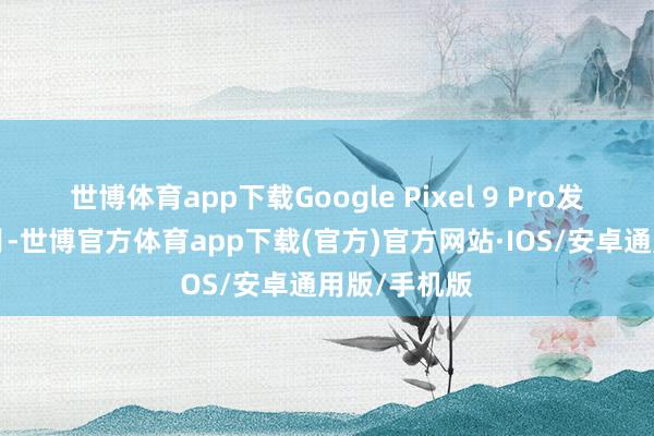 世博体育app下载Google Pixel 9 Pro发布于本年8月-世博官方体育app下载(官方)官方网站·IOS/安卓通用版/手机版