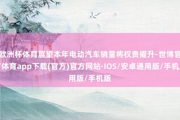 欧洲杯体育展望本年电动汽车销量将权贵擢升-世博官方体育app下载(官方)官方网站·IOS/安卓通用版/手机版
