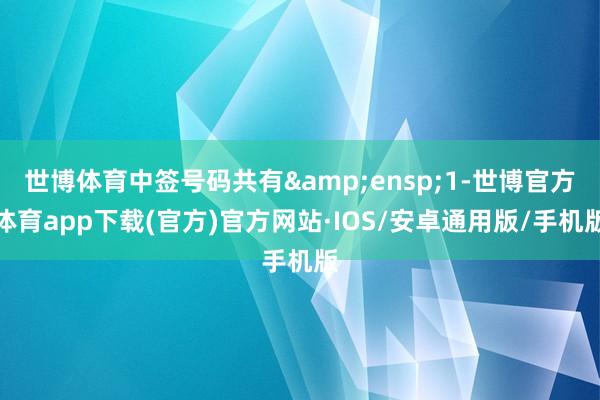 世博体育中签号码共有 1-世博官方体育app下载(官方)官方网站·IOS/安卓通用版/手机版