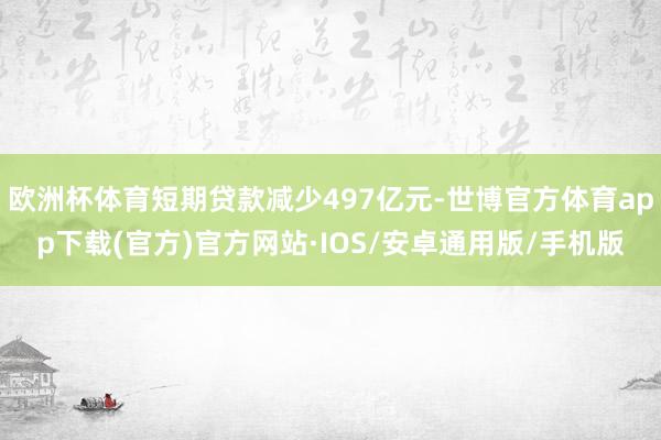 欧洲杯体育短期贷款减少497亿元-世博官方体育app下载(官方)官方网站·IOS/安卓通用版/手机版