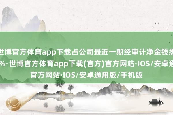 世博官方体育app下载占公司最近一期经审计净金钱悉数值的14.68%-世博官方体育app下载(官方)官方网站·IOS/安卓通用版/手机版