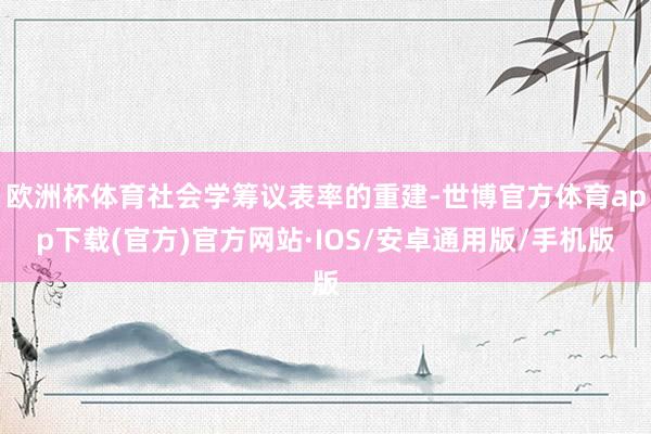 欧洲杯体育社会学筹议表率的重建-世博官方体育app下载(官方)官方网站·IOS/安卓通用版/手机版