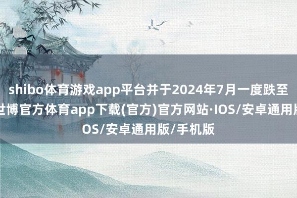 shibo体育游戏app平台并于2024年7月一度跌至2.99元-世博官方体育app下载(官方)官方网站·IOS/安卓通用版/手机版
