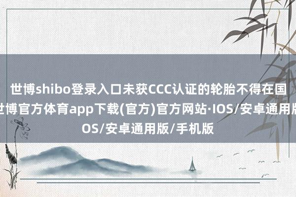 世博shibo登录入口未获CCC认证的轮胎不得在国内销售-世博官方体育app下载(官方)官方网站·IOS/安卓通用版/手机版