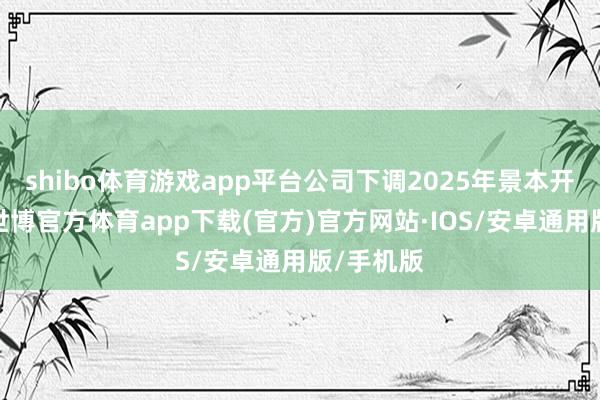 shibo体育游戏app平台公司下调2025年景本开销引导-世博官方体育app下载(官方)官方网站·IOS/安卓通用版/手机版
