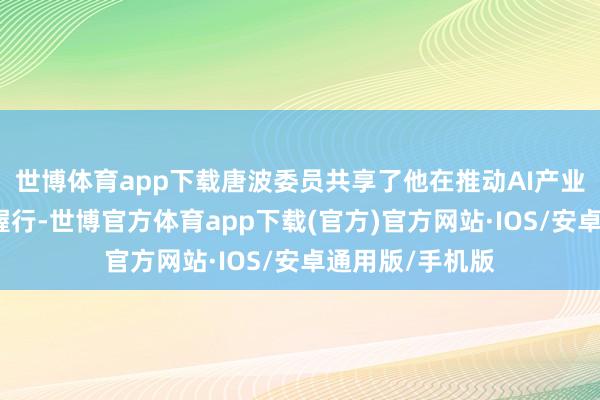 世博体育app下载唐波委员共享了他在推动AI产业发展的想考与握行-世博官方体育app下载(官方)官方网站·IOS/安卓通用版/手机版