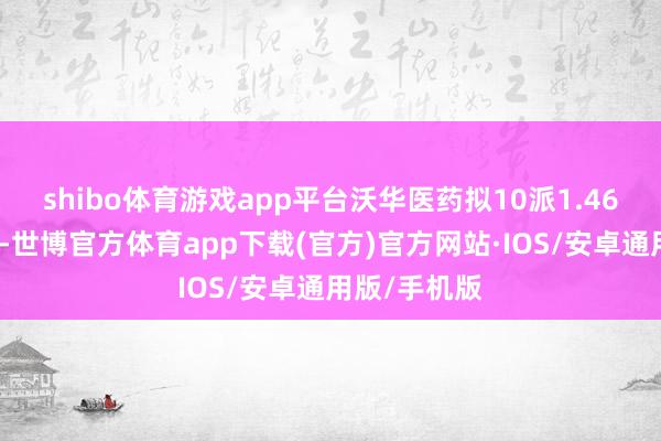 shibo体育游戏app平台沃华医药拟10派1.46元(含税)-世博官方体育app下载(官方)官方网站·IOS/安卓通用版/手机版