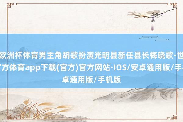 欧洲杯体育男主角胡歌扮演光明县新任县长梅晓歌-世博官方体育app下载(官方)官方网站·IOS/安卓通用版/手机版
