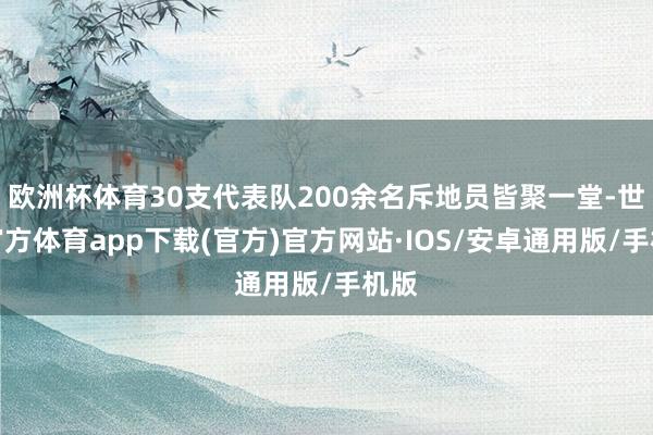 欧洲杯体育30支代表队200余名斥地员皆聚一堂-世博官方体育app下载(官方)官方网站·IOS/安卓通用版/手机版