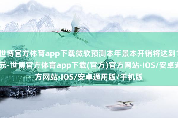 世博官方体育app下载微软预测本年景本开销将达到1900亿好意思元-世博官方体育app下载(官方)官方网站·IOS/安卓通用版/手机版