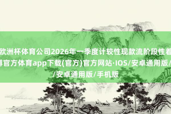 欧洲杯体育公司2026年一季度计较性现款流阶段性着落-世博官方体育app下载(官方)官方网站·IOS/安卓通用版/手机版